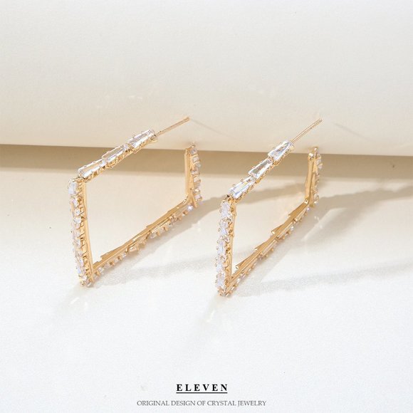 Exaggerated circle double -layer ear ring - Picture 2 of 5